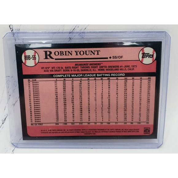 2024 Topps Series 1 Robin Yount 1989 35th Anniversary#89B-55 - Picture 2 of 4